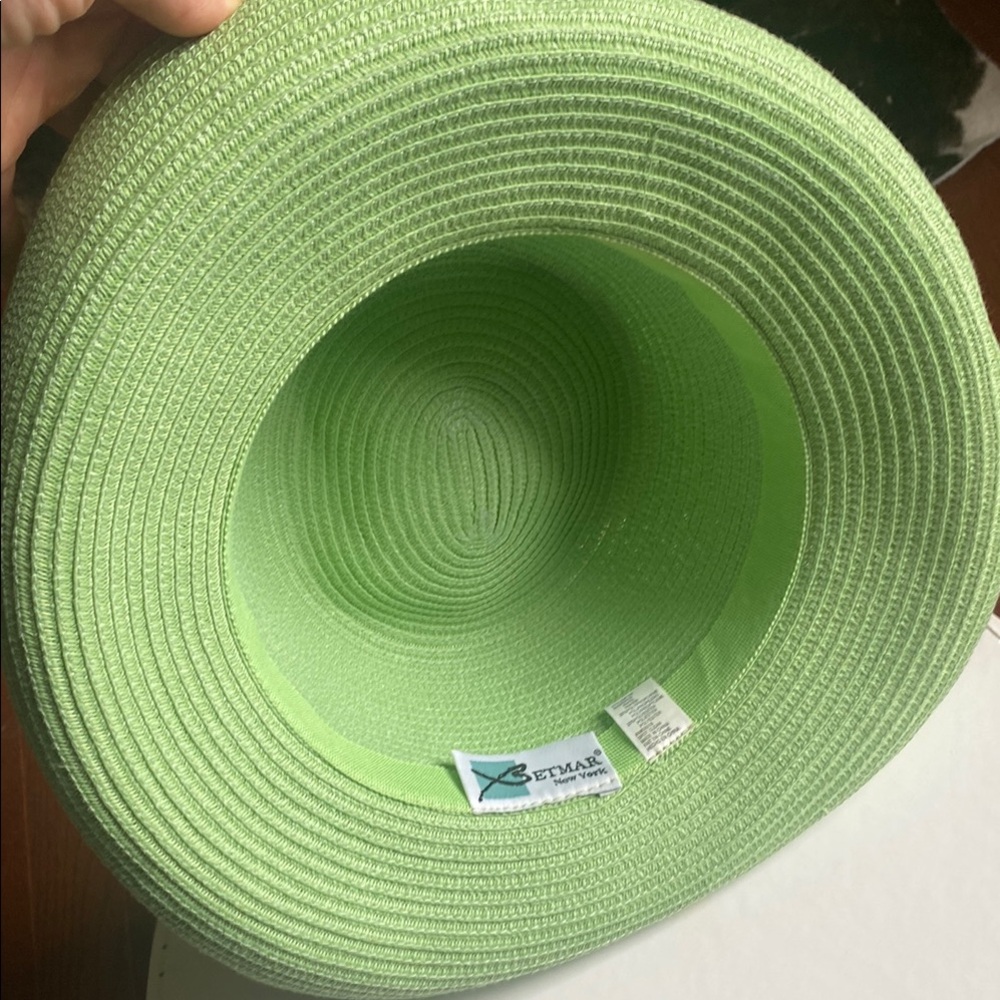 Betmar Light Green Women's Paper Curled Edge Sun Hat - Picture 5 of 9